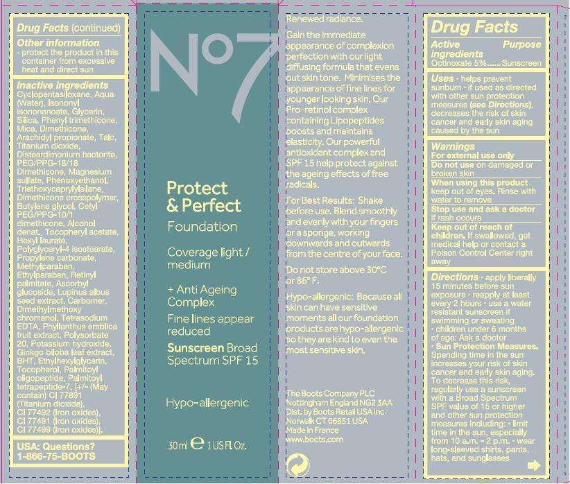 No7 Protect and Perfect Foundation Sunscreen Broad Spectrum SPF 15 Mocha